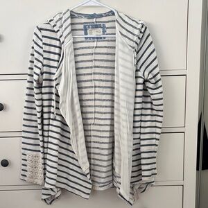 Navy and White Striped Women's Cardigan

anthropologie